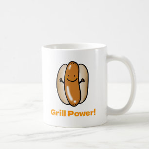 Grilling Hot Dog Cartoon Coffee Mug