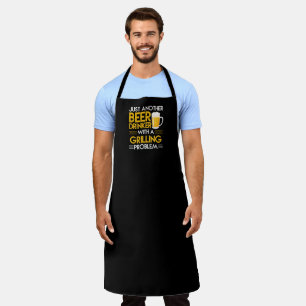 Grilling Problem Barbecue Large Black Apron