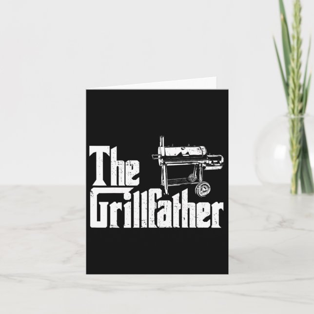 Grilling Smoker And Grill Chef Grillfather Grilled Card (Front)