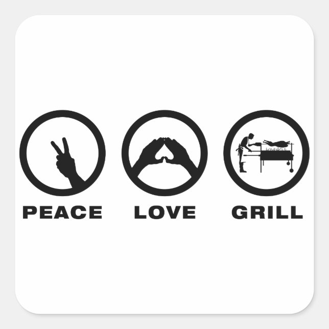 Grilling Square Sticker (Front)
