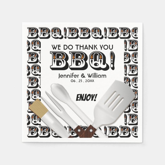 Grilling Tools | I Do BBQ Napkin (Front)
