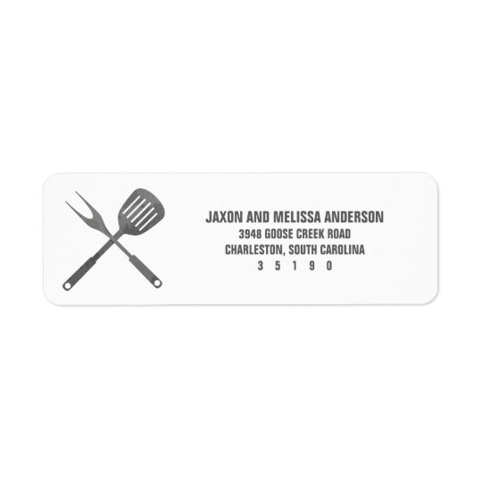 Grilling Watercolor Return Address Label