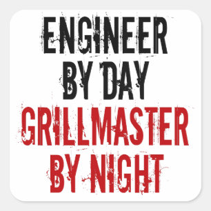 Grillmaster Engineer Square Sticker