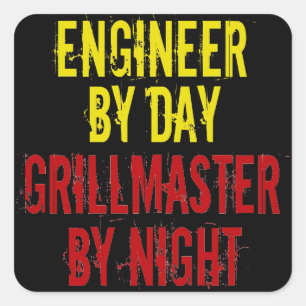 Grillmaster Engineer with Yellow Square Sticker