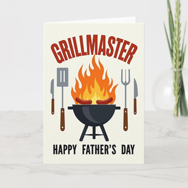 Grillmaster Fathers Day Feast Card (Front)