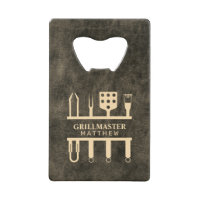 Grillmaster faux leather classic custom name 