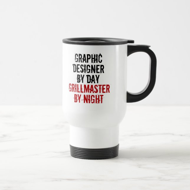 Grillmaster Graphic Designer Travel Mug (Right)