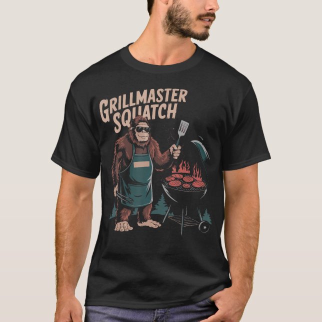 Grillmaster Sasquatch Bbq Lover Funny Grilling T-Shirt (Front)
