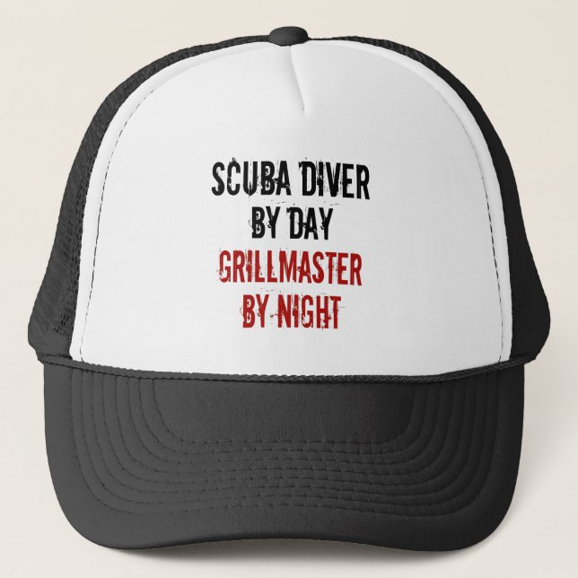 Grillmaster Scuba Diver Trucker Hat (Front)