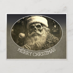 Grim Christmas - Skeleton Santa 65609 Holiday Postcard