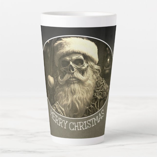 Grim Christmas - Skeleton Santa  65609 Latte Mug (Front)