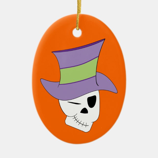 Grim Dandy Ceramic Ornament (Front)