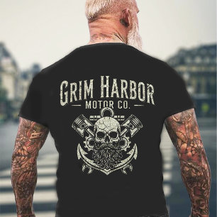Grim Harbor Motor Co. T-Shirt   Vintage Motorcycle