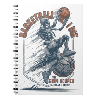 Grim Hooper Skeleton Basketball Urban Legend Notebook