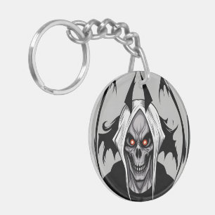 Grim Keeper Of The keys Halloween Keychain