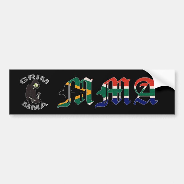 Grim MMA South Africa bumper sticker (Front)