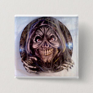 Grim Reaper 2 Inch Square Button