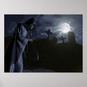 Grim Reaper at the Office Poster