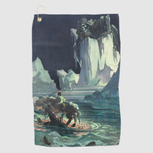 Grim Reaper at Titanic Sinking in the Sargasso Sea Golf Towel