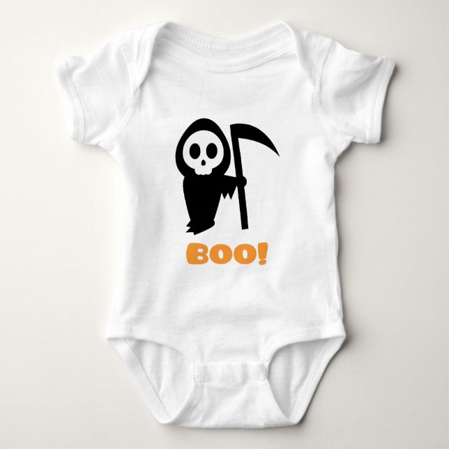 Grim Reaper Baby Bodysuit (Front)