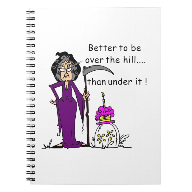 Grim Reaper Birthday Humour Notebook (Front)