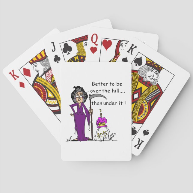 Grim Reaper Birthday Humour Playing Cards (Back)