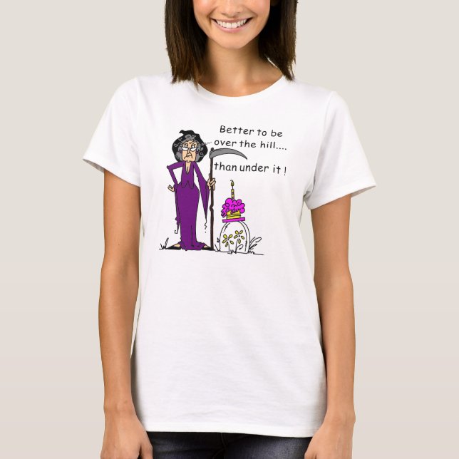 Grim Reaper Birthday Humour T-Shirt (Front)