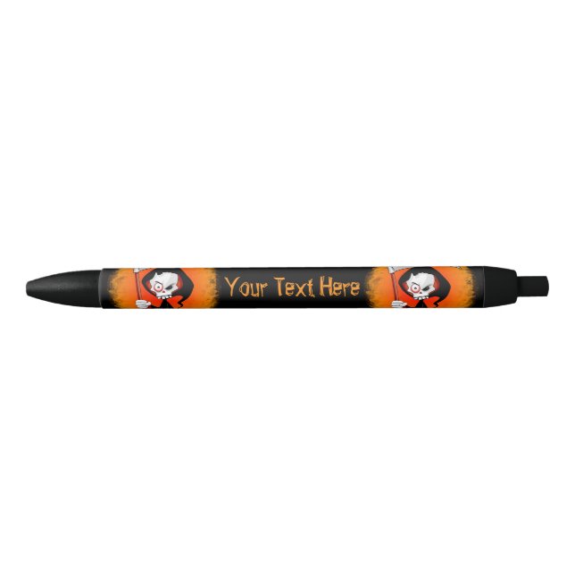 Grim Reaper Cartoon  Black Ink Pen (Front)