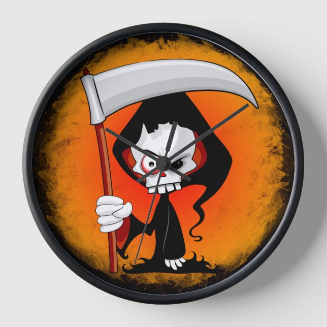 Grim Reaper Cartoon  Clock (Front)