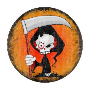 Grim Reaper Cartoon  Cutting Board