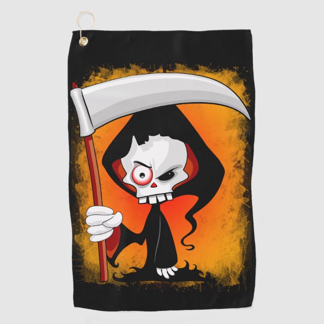 Grim Reaper Cartoon  Golf Towel (Front)