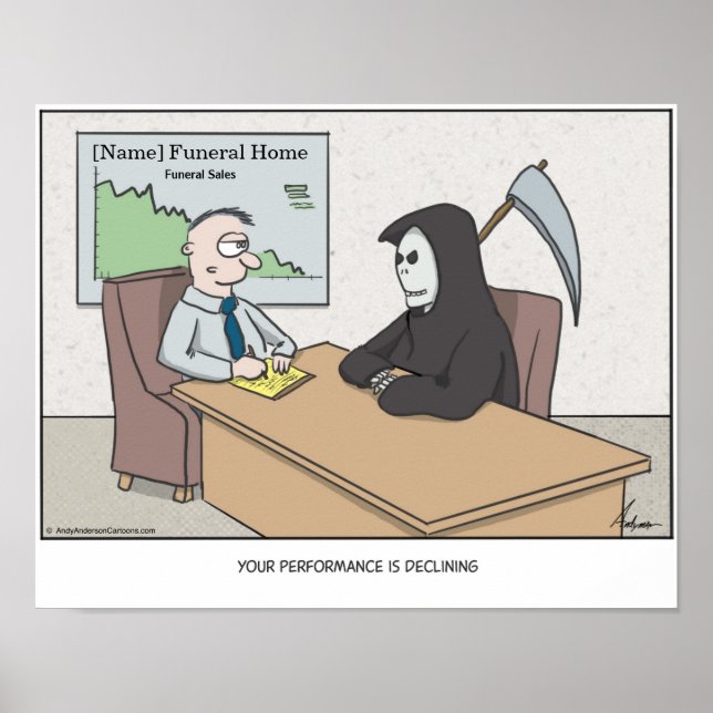 Grim Reaper cartoon personalized Poster (Front)
