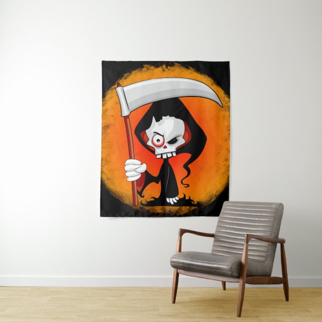 Grim Reaper Cartoon  Tapestry (In Situ)