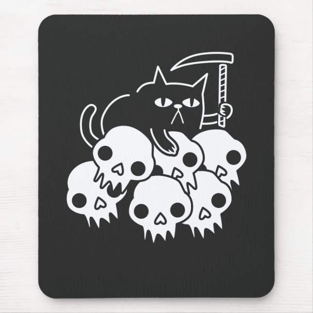 Grim Reaper Cat Mouse Pad (Front)