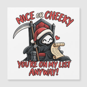 Grim reaper Christmas Santa list humour