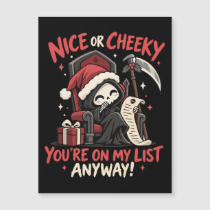 Grim reaper Christmas Santa list humour