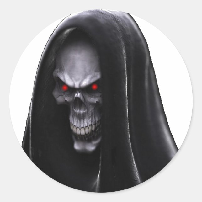 Grim Reaper Classic Round Sticker (Front)