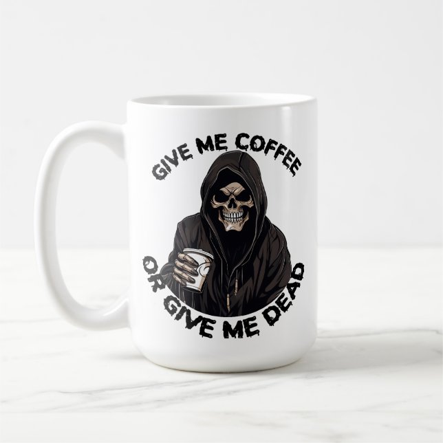 Grim reaper coffee mug,Horror Spooky gift  Mug (Left)