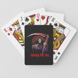 Grim Reaper Coming For You Halloween Playing Cards