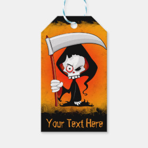 Grim Reaper Creepy Funny Cartoon Gift Tags