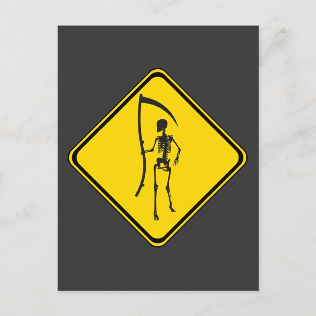 Grim Reaper Crossing! Postcard (Front)