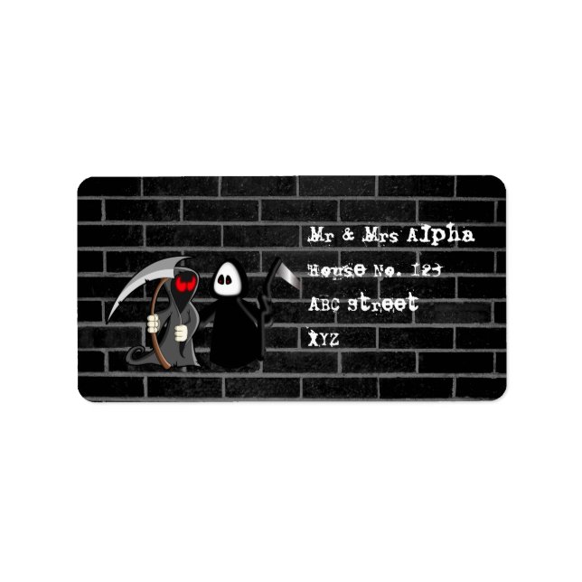 Grim Reaper Death Label (Front)