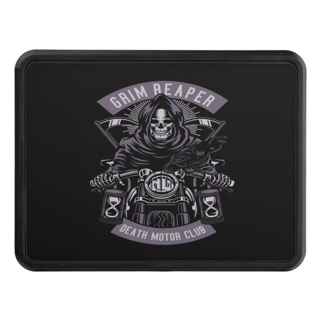 grim reaper death motor club trailer hitch cover (Front)