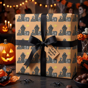 Grim Reaper Graveyard Wrapping Paper