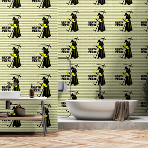 Grim Reaper Guitar ☠️ Gothic Skull 💀 Design Wallpaper