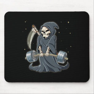 Grim Reaper Gym Weight Training Deadlift  Mouse Pad