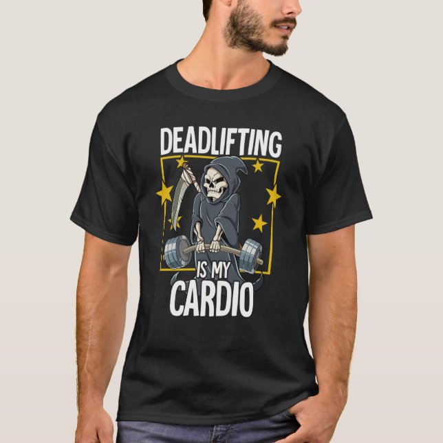 Grim Reaper Gym Weight Training Deadlift T-Shirt (Front)