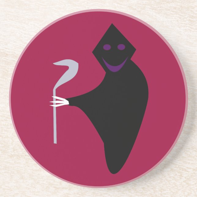 Grim Reaper Halloween Coasters (Front)