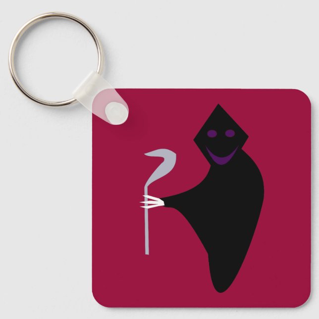 Grim Reaper Halloween Custom Keychain (Front)