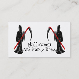 Grim Reaper Halloween Fancy Dress Business Card